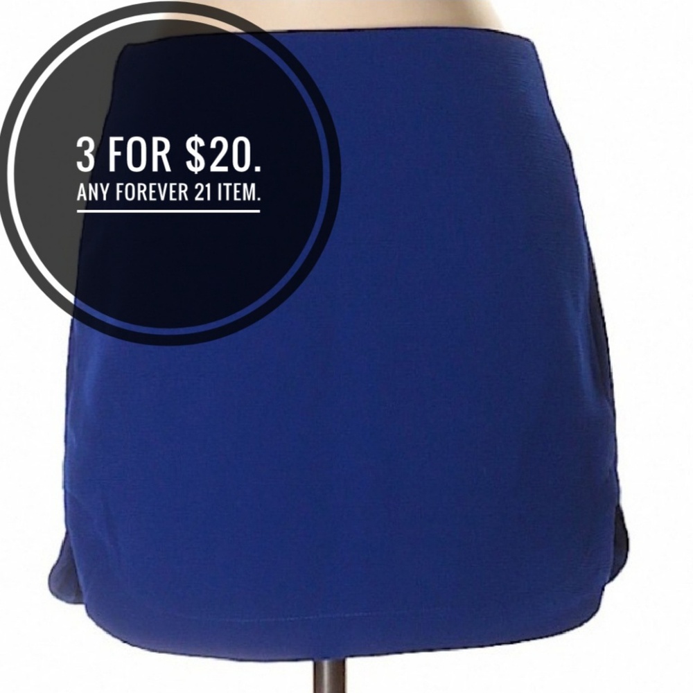 NWT Forever 21 Royal Blue Short Skirt